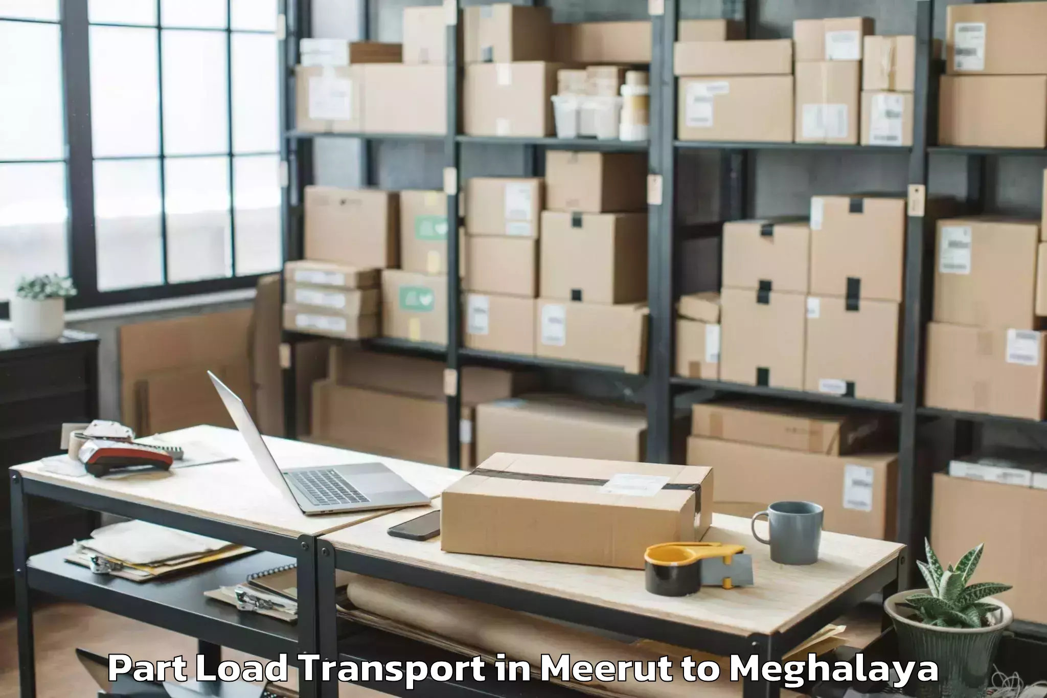 Comprehensive Meerut to Shillong Airport Shl Part Load Transport